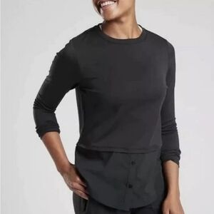 Athleta Black Activewear Top